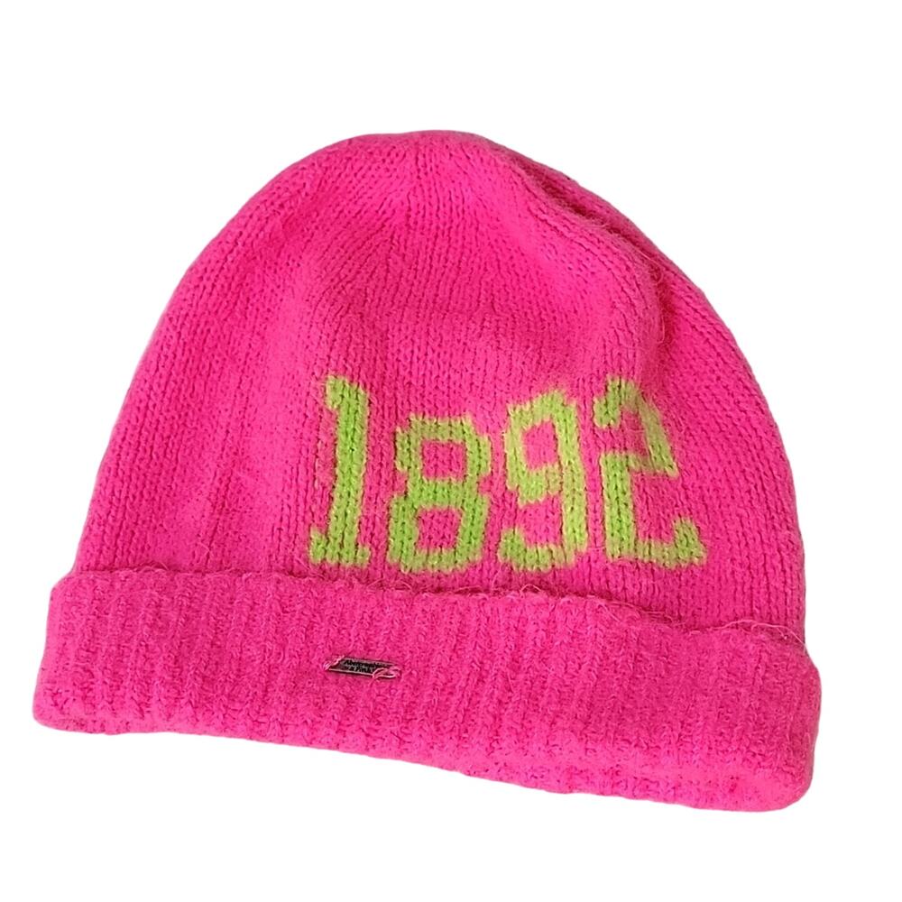 Abercrombie & Fitch Hot Pink 1892 Knit Hat